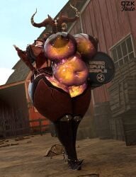 bbw big_ass big_breasts breasts bubble_butt cleavage huge_ass huge_breasts nipples overweight qzk_forte tagme thick_thighs wide_hips