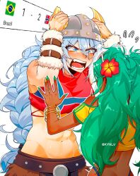 abs brazilian_miku flag football hatsune_miku national_personification norway norwegian norwegian_female norwegian_flag world_cup