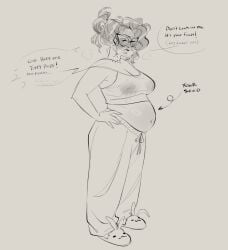 breeding breeding_kink doodle glasses nerd oc pajamas pathesis pathesisx pregnant sketch