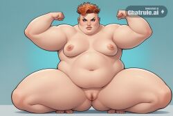 1girl ai_assisted ai_generated anime_coloring cleft_of_venus comic detailed_vagina dynamic_angle dynamic_pose erect_nipples face facing_viewer fat female_focus full_body glossy_lips legs_spread marvel marvel_comics nude portrait shading shadows shaved_vagina small_breasts solo solo_female spreading_legs thick_nipples tiny_breasts