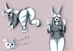 bottomless bunny_ears bunny_girl cube_459_(geometry_dash) femgram geometry_dash hoodie lagomorph pussy