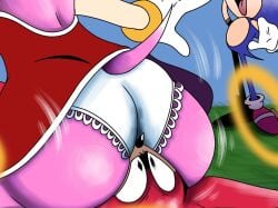 1girls 2boys amy_rose ass big_ass bracelet dress facesitting female furry gloves knuckles_the_echidna laughing male panties ring_(sonic) sega sonic_(series) sonic_the_hedgehog sonic_the_hedgehog_(series) tail wip
