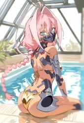 1girls ai_assisted ai_generated artist_request blue_eyes color cyberpunk:_edgerunners cyberpunk_2077 cyberpunk_girl cyborg cyborg_girl female female_focus female_only hi_res long_hair looking_at_viewer pink_hair slim_waist solo solo_female talia_yang tan_body tan_skin thick_thighs