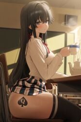 1girls ai_generated breasts female hetero interracial light-skinned_female light_skin my_teen_romantic_comedy_snafu orangeo_(artist) pale-skinned_female pale_skin panties qos qos_tattoo queen_of_spades school_uniform schoolgirl skirt skirt_lift skirt_lifted skirt_lifted_by_self straight tattoo voluptuous voluptuous_female yahari_ore_no_seishun_lovecome_wa_machigatteiru. yukinoshita_yukino