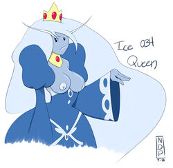 adventure_time exposed_breasts ice_queen_(adventure_time) nomdepenn solo tagme