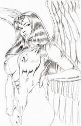 clothing dawnstar dc female female_only legion_of_superheroes monochrome native_american peter_temple solo