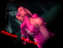 3d animated arm_grab blonde_hair bodysuit breasts female from_behind game_over human hunicornd juliet_starling lollipop_chainsaw male rape straight tied_hair twintails unicornd unzipped zombie