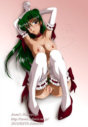 1girls 2012 aona bishoujo_senshi_sailor_moon censored female panties pubic_hair setsuna_meiou small_breasts stockings tagme