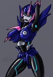 1girls alien alien_girl arcee big_breasts blue_eyes breasts busty female female_only grey_nipples grriva machine nipples robot robot_girl solo solo_female tagme thick_legs transformers transformers_prime