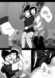 autofellatio autopaizuri blowjob comic comic_strip cum cum_in_pussy cum_inside degeneratepai dickgirl dickgirl/female futanari futanari/female lesbian_kiss massive_breasts massive_penis sister sisters yuri