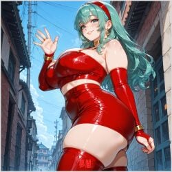 1girls ai ai_assisted ai_generated aqua_eyes aqua_hair bra bra_(dragon_ball) dragon_ball dragon_ball_gt dragon_ball_super looking_at_viewer posing posing_for_the_viewer voluptuous voluptuous_female yametastudio