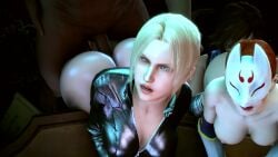 1boy 3d 3girls anal anal_sex animated bandai_namco bent_over big_ass big_breasts big_butt big_penis blonde_female blonde_hair brunette_hair clothed_female_nude_male dark-skinned_male female irish_female japanese_female kazama_asuka kunimitsu licking_pussy looking_back male masked_female mp4 nina_williams ninja nude_male red_hair sex sound stoneddude tagme tekken tekken_7 tekken_tag_tournament_2 tomboy video