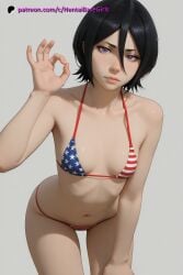 1girls ai_generated bikini breasts panties rukia_kuchiki small_breasts solo