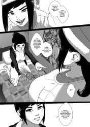 autofellatio autopaizuri blowjob comic comic_strip cum cum_in_pussy cum_inside degeneratepai dickgirl dickgirl/female futanari futanari/female lesbian_kiss massive_breasts massive_penis sister sisters yuri