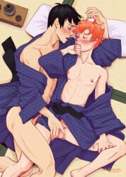 anime gay haikyuu!! hinata tobio_kageyama