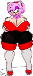 1girls absurd_res amy_rose amy_the_bat anthro asmartboy ass big_ass big_breasts big_butt breasts clothing dialogue edit edited edited_by_uploader female footwear furry hedgehog hi_res high_heels huge_ass huge_breasts huge_butt hyper hyper_breasts nipples nude rouge_the_bat_(cosplay) sega sonic_(series) sonic_the_hedgehog_(series)