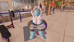 3d 3d_(artwork) 3d_animation alizora anthro anthropomorphic big_breasts breasts exercise exercise_clothing exercise_equipment exercising female kirlia pokemon pokemon_(species) pokemorph practicing shiny_pokemon tagme treadmill video
