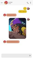 ai_generated amber_(brawl_stars) blowjob brawl_stars bubble_trouble_amber_(brawl_stars) chat deepthroat mina_(brawl_stars) tongue_out tongue_out_blowjob