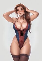 1girls ai_generated big_ass big_breasts big_thighs breasts curvaceous curvy curvy_figure digital_media_(artwork) female genderswap_(mtf) hips hourglass_figure huge_ass huge_breasts huge_thighs large_ass large_breasts large_thighs legs light-skinned_female light_skin marvel marvel_comics mature mature_female peter_parker petra_parker phophopho rule_63 slim_waist spider-man spider-man_(series) spider-woman thick thick_hips thick_legs thick_thighs thighs voluptuous waist wide_hips wide_thighs