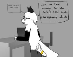 absurd_res accessory animal_genitalia animal_penis anthro anus armwear balls big_penis bodily_fluids canid canine canine_genitalia canine_penis clothing cock_ring cute_fangs dripping eyewear fangs femboy fox foxfreeguy genital_fluids genitals glasses hi_res jewelry knot long_socks male mammal nerd penis penis_accessory penis_jewelry precum precum_drip rear_view roddy_(foxfreeguy) sex solo teeth vein veiny_balls veiny_penis x_anus