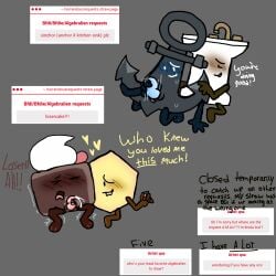 1:1 battle_for_dream_island bfdi blush_lines blushing blushing_male blushing_profusely cake_(bfdi) climax climaxing cum_drip cumshot dialogue digital_art digital_drawing digital_drawing_(artwork) digital_media digital_media_(artwork) digital_painting_(artwork) dw4evrr heart_symbol hearts_around_head jerking_off jerking_off_hand_motion jerkingoff kneeling kneeling_on_floor kneeling_on_ground kneeling_position loser_(bfdi) masturbating masturbation non-human non-human_only object_show object_show_community object_shows orgasm orgasm_face osc simple_background simple_coloring sweat sweatdrop sweating tentacle_on_male tentacle_penis tentacle_sex text the_power_of_two tpot tremble_lines tremble_spikes trembling_legs trembling_lines trembling_pleasure trembling_spikes vibrator vibrator_on_penis