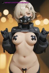 1girls ai_generated breasts covered_nipples covered_pussy solo