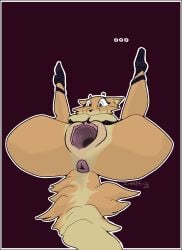absurd_res anthro anus breasts canid canine clitoris clothing diane_foxington dreamworks female footwear fox gaping gaping_vagina genital_focus genitals hi_res high_heels humanoid_genitalia humanoid_vulva imhere imminent_sex inner_labia legs_up lying mammal on_back shoes solo tail the_bad_guys vulva