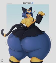 anthro ass big_ass booty female fiffer furry palworld sekhmet_(pal) tagme
