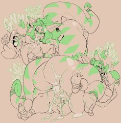 5_toes anthro big_butt bodily_fluids breasts butt cum cum_inside dominant dominant_female duo ear_piercing erection feet female female_on_top female_penetrated gecko geecku genital_fluids genitals hair hi_res huge_butt jinti las_lindas lizard long_hair lying male male/female male_on_bottom male_penetrating male_penetrating_female mammal nude on_back on_bottom on_top oral oral_penetration penetration penile penile_penetration penis penis_in_mouth penis_in_vagina piercing reptile scalie sex tail thick_thighs toes vaginal vaginal_penetration vulva wraps