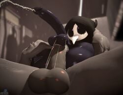 3d_(artwork) anal anal_sex animal_mask anthro anthro_penetrating anthro_penetrating_humanoid armada_(artist) balls beak beak_mask big_balls big_penis black_body black_skin bodily_fluids clothed clothing cum cum_in_ass cum_inside cum_while_penetrated cumshot digital_media_(artwork) duo ejaculation evan_(juicyducksfm) full_nelson fur garry's_mod genital_fluids genitals grey_body grey_fur hand_on_leg holding_head hood hoodie humanoid humanoid_on_anthro humanoid_penetrated inside juicyducksfm lagomorph leporid long_penis male male/male mammal mario_bros mask nintendo partially_clothed penetration penis purple_eyes rabbit rabbit_(petruz) sex shiloh_(armada) shyguy topwear train vehicle