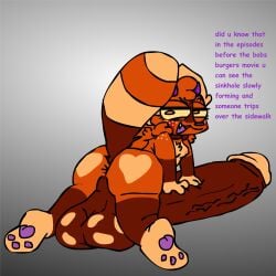 ailurid anthro anus ass balls big_balls big_butt big_penis breasts crazymazies dialogue eggy_(crazymazies) genitals gynomorph hi_res huge_cock hyper hyper_genitalia hyper_penis intersex mammal pawpads penis red_panda solo