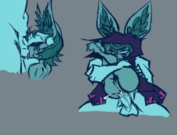 1boy anal anal_sex ass barefoot breasts bunny_ears bunny_girl feet fellatio female lagomorph league_of_legends monster_girl mrguardianeye_(artist) pussy rabbit_ears rabbit_girl shortstack soles vex_(league_of_legends) yordle