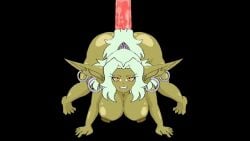 anal anal_sex animated barefoot breasts cinndery feet female goblin goblin_female green_skin monster monster_girl shortstack