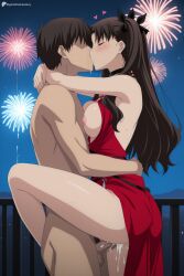 tohsaka rin from fate (series) by digitalwaifugallery