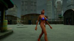 3d 3dcg airplane american_flag_bikini bare_shoulders candy_suxxx cleavage collarbone edited_screencap game_cg game_screenshot grand_theft_auto grand_theft_auto:_vice_city high_heels huge_breasts krong official_art plane porn_star propeller raining red_high_heels skyscrapers source_request walking