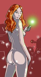 1girls amy_pond casual companion_(doctor_who) dalek doctor_who electronics female human kagato007 karen_gillan pale_skin sonic_screwdriver tagme