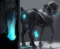 64k anus augmented ball_gag balls barcode barcode_tattoo bdsm big_balls big_butt black_balls black_body black_bodysuit black_clothing black_hair black_skinsuit blue_anus blue_penis blue_sclera boa_(snake) boa_constrictor bodysuit boinae butt clothing cybernetics draft_horse duo equid equine feral flaccid flared_penis friesian gag gagged genitals glistening glistening_balls glistening_body glistening_genitalia glowing glowing_anus glowing_genitalia glowing_penis hair hi_res hooves horse huge_balls latex latex_balls looking_at_genitalia looking_at_penis machine male mammal medial_ring penis petplay ponyplay presenting presenting_anus presenting_hindquarters puffy_anus raised_tail reflective_floor reins reptile robotic_tail roleplay saddle scalie skinsuit snake solo story story_in_description tail tattoo tight_clothing