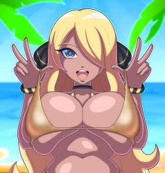 cynthia (pokemon) from nintendo by rockmangrave