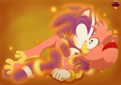 amy_rose anthro areola blush bodily_fluids breast_grab breasts clothing cum cum_from_vagina cum_in_vagina cum_inside cumshot darkspine_sonic digital_media_(artwork) duo ejaculation eulipotyphlan feet female female_penetrated fingers from_front_position fur genital_fluids gloves hair hand_on_breast handwear heart_pupils heart_symbol hedgehog hi_res kissing ladycherrybomba lying male male/female male_penetrating male_penetrating_female mammal nipples nude on_back on_side orgasm penetration penile penile_penetration pink_body purple_body sega sex simple_background sonic_(series) sonic_and_the_secret_rings sonic_storybook_series sonic_the_hedgehog sonic_the_hedgehog_(series) spread_legs spreading super_form super_sonic toes vaginal_penetration