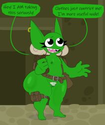 bald barefoot delphi_(nylonheretic) feet female goblin goblin_female monster monster_girl nylonhellhole nylonheretic pubes pussy shortstack