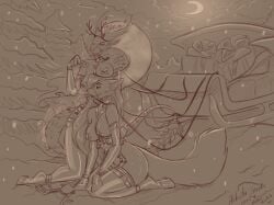 accessory aleksikashvets anthro ass bdsm_gear bdsm_outfit bell bell_collar belly_fur big_breasts big_hair bit_gag bondage_gear bondage_gloves breast_focus breast_on_head breasts breath breathing bridle canine_tail christmas clothed clothing cloud collar crescent_moon cuff_(restraint) dragon dragon_ears dragon_tail duo elemental_creature elemental_dragon emotional evergreen_tree eyelashes fake_horns fangs female female/female female_anthro female_focus fire flaming_hair flaming_tail fluffy fluffy_butt fluffy_tail fluffy_thighs forest forest_background front_view fur gag gagged gem gift glowing glowing_hair hair half_naked halter handwear harness harness_bit_gag harness_gag headband hellaverse hellbound helluva_boss hi_res holidays hoof_gloves horn inner_ear_fluff jingle_bell kneeling leather leather_cuffs light long_hair long_tail looking_at_viewer loona_(helluva_boss) medium_breasts moon moonlight mythological_creature mythological_scalie mythology nature nature_background night nipple_outline nipple_tape no_bra no_underwear on_ground outside pasties pine_tree plant pompeii_(timberwolfl) pseudo_hair restraints scalie side_view simple_background sitting sitting_on_ground sitting_on_knees sleigh snow snowdrift snowing tail tail_gem tape teeth thick_thighs thigh_cuffs tree tuft wingless_dragon winter wolf_ears wrist_cuffs