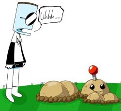 1girls anthro anthrofied ass ass_focus big_breasts breasts electronic_arts female flora_fauna funny itz_not_v meme plant plants_vs._zombies plants_vs_zombies popcap_games potato_mine_(pvz) sketch underground