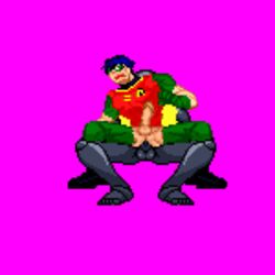 anal animated batman_(series) dc dc_comics gay humansub kuromaru_(mugen) m.u.g.e.n male male_only multiple_boys multiple_males pixel_art robin_(dc) robin_(tim_drake) tim_drake yaoi