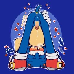 2023 anal anal_fluids anal_orgasm anal_sex anthro ass backsack balls blue_body blush bodily_fluids buttplug buttplug_in_ass buttplug_insertion buttplug_vibrator clothing cum cumshot digital_drawing_(artwork) digital_media_(artwork) ear_blush ejaculation eulipotyphlan footwear gem genital_fluids genitals gloves green_eyes hand_on_leg hands-free handwear heart_symbol hedgehog hi_res humanoid_genitalia humanoid_penis jewel_buttplug looking_at_viewer looking_pleasured male male_only mammal mostly_nude object_in_ass orgasm penetration penis plug_(sex_toy) plug_insertion presenting presenting_hindquarters raised_tail sega sex_toy sex_toy_in_ass sex_toy_insertion shoes solo sonic_(series) sonic_the_hedgehog sonic_the_hedgehog_(series) tail thiritherabbit vibrator