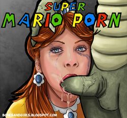 bonesandgirls bonesjasper bowser crying female forced forced_oral human male mario_(series) nintendo oral partial_male princess_daisy rape runny_makeup straight tagme tears