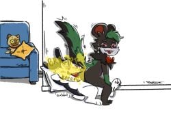 ass booty brap braps bunnicula bunnicula_(character) bunnicula_(series) bunny face fart farting farts fur furry gas gassy male musk musky nsfw rabbit sitting skunk stink stinky stunky vampire