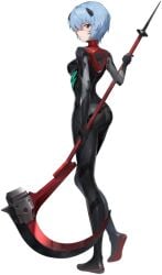 aged_up arms_behind_back ayanami_rei black_plugsuit blue_hair_female bubble_ass caked_up crossover curvaceous curvy_ass emotionless_female fanservice female female_focus goddess_of_victory:_nikke hi_res high_heel_boots holding_scythe holding_weapon japanese_female looking_at_viewer medium_breasts neon_genesis_evangelion no_background no_underwear official_art pale-skinned_female plugsuit png posing_for_the_viewer rebuild_of_evangelion red_eyes rei_ayanami render round_ass scythe short_hair_female sideboob skin_tight skintight_bodysuit slim_girl studio_khara