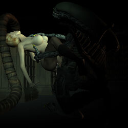 1boy 1girls 3d alien alien_(franchise) borg_(species) crossover female femsub human humanoid interspecies male male_xenomorph maledom pubic_hair rape seven_of_nine star_trek star_trek_voyager straight xenomorph