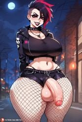 1futa ai_generated balls big_ass big_balls big_breasts big_butt big_penis black_hair black_lipstick breasts curvy curvy_figure dickgirl erection futa_only futanari goth goth_futa gothic hourglass_figure huge_ass huge_cock intersex kinkyra lingerie lingerie_only lingerie_panties looking_at_viewer makeup partially_clothed penis pierced_belly_button piercing solo solo_focus solo_futa taker_pov talking_to_viewer thick thick_ass thick_legs thick_thighs thighhighs veins_on_dick veiny_penis