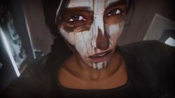 breasts caveira_(rainbow_six) cowgirl_position female kissing muscular_female pov rainbow_six_siege sex solo sound tagme trahao vaginal_penetration video